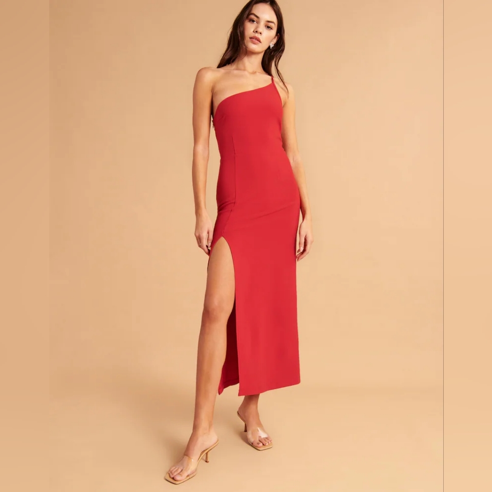 Abercrombie Asymmetrical One-Shoulder Maxi Dress